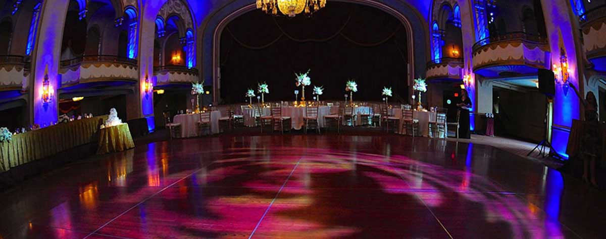 Wedding projections and Pinspots Park Plaza